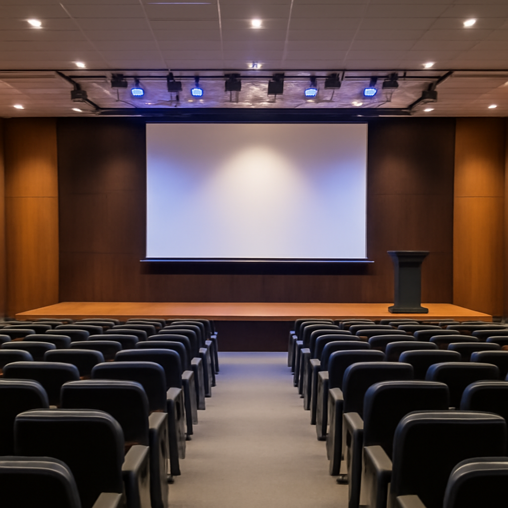 Auditórios inteligentes em 2026: o padrão técnico que palestrantes exigem para eventos sem improviso